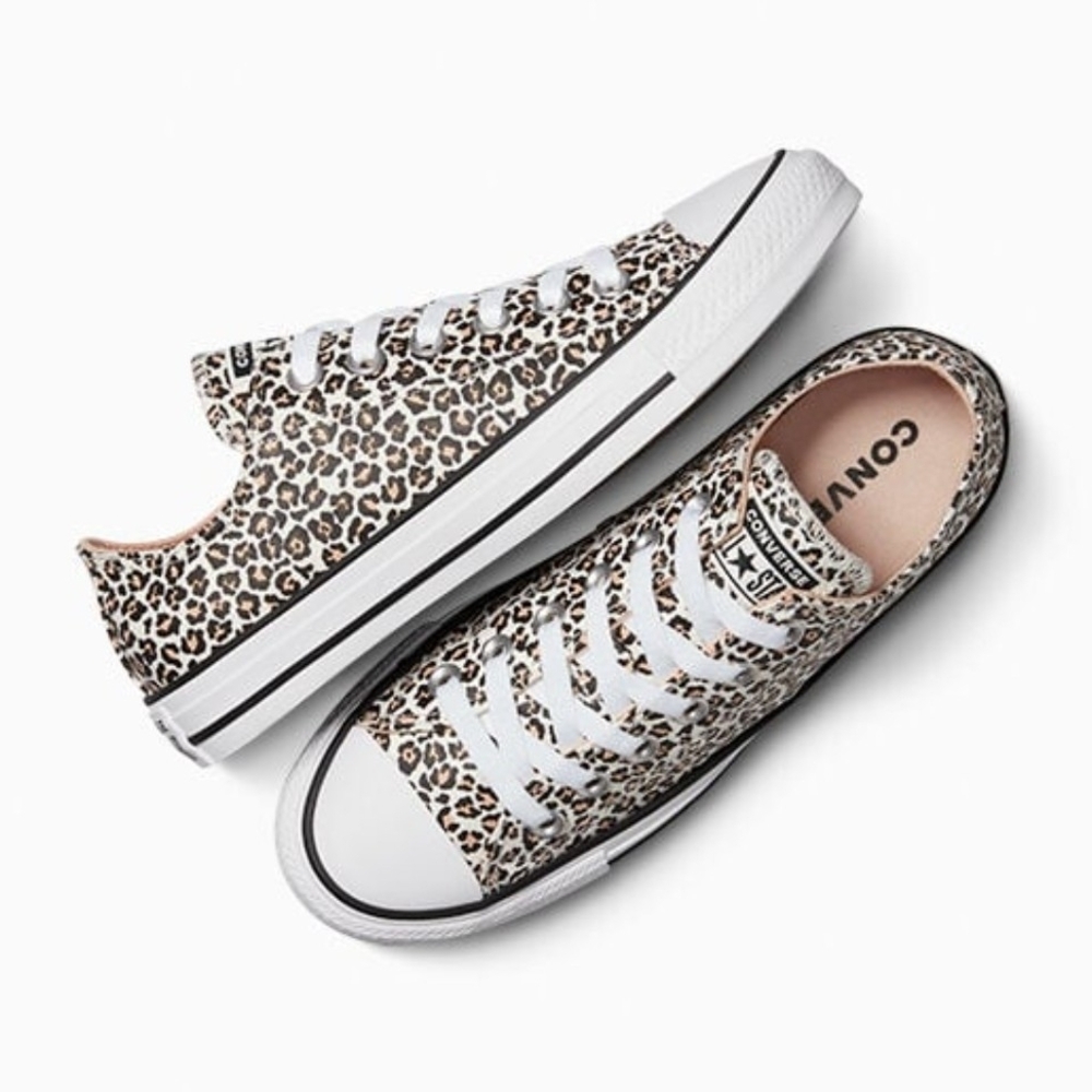 Converse Animal Print Sneakers with White Soles